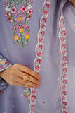 Eilara Purple Embroidered Lawn Suit with Embroidered Dupatta