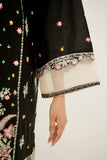 Elaaf Black Embroidered Lawn Suit with Chiffon Dupatta