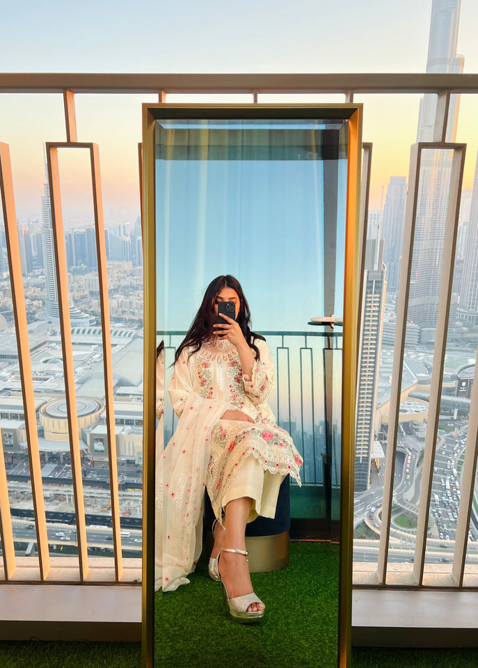 Eidi 3-Piece Sequined Embroidered Lawn with Dupatta