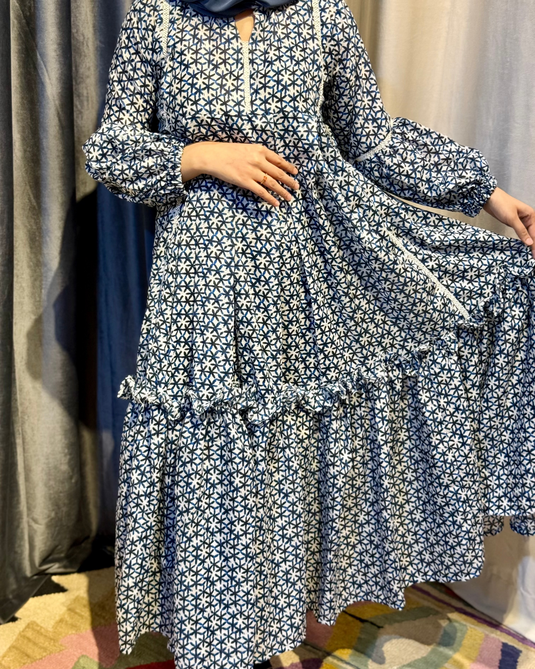 New Arrival: Printed Lawn Maxi Dress in Premium Fabric