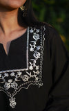 Fahira 2-Piece Black Lawn with White Embroidered Detailing