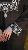 Fahira 2-Piece Black Lawn with White Embroidered Detailing