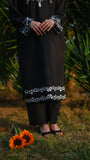 Fahira 2-Piece Black Lawn with White Embroidered Detailing