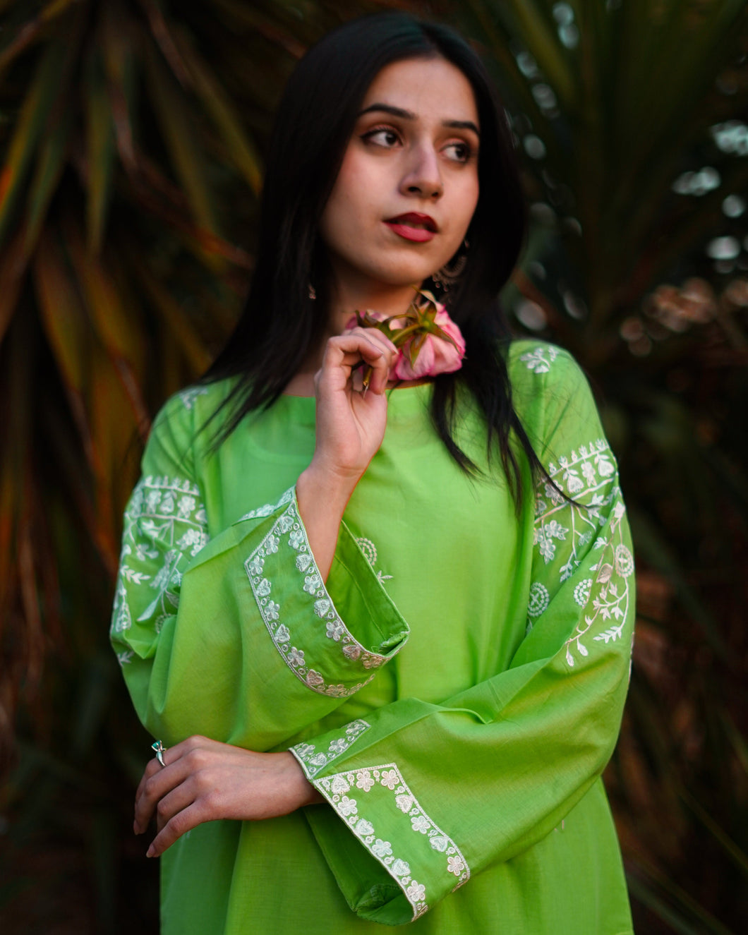 Ishaal 2-Piece Embroidered Lawn with Plain Trouser