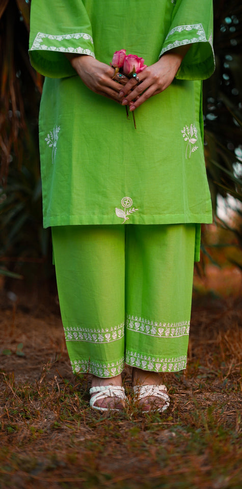 Ishaal 2-Piece Embroidered Lawn with Plain Trouser